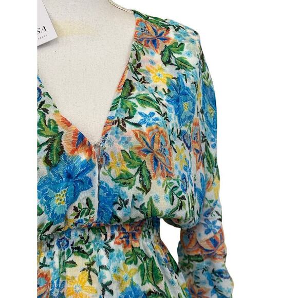 Misa LA Chiara dress, Oasis Floral, NWT, XS, bloomcore, artsy, flowy, bohemian - Picture 4 of 8